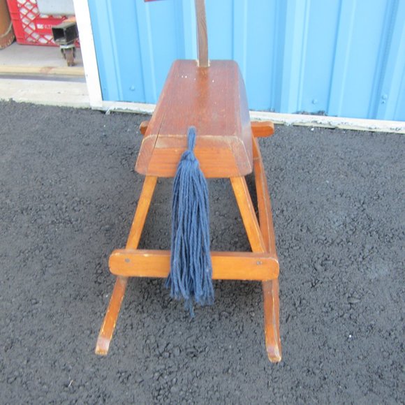 VTG HAND MADE WOODEN ROCKING HORSE, MADE IN ROMANIA - Picture 4 of 7